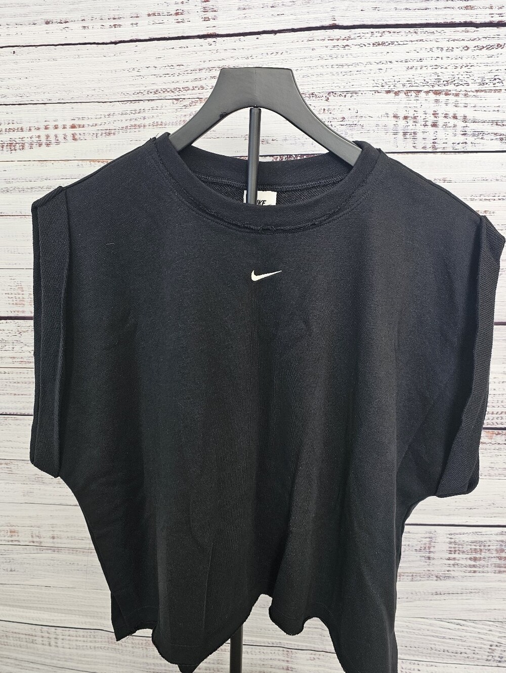 Nike Black Sleeveless Crop Sweatshurt
